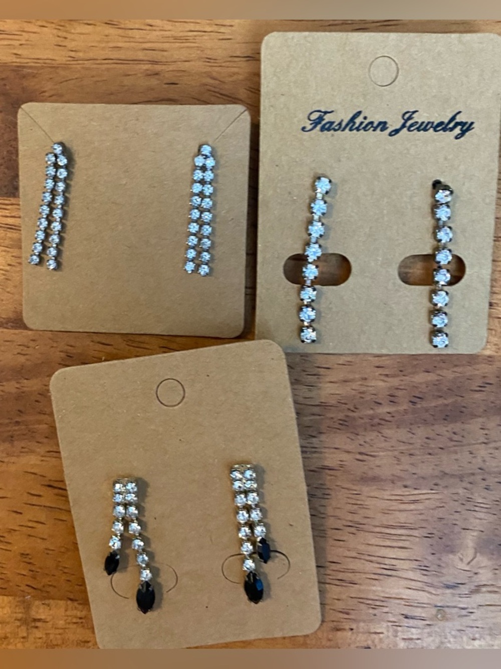 Vintage Rhinestone earrings (all 4 pairs)